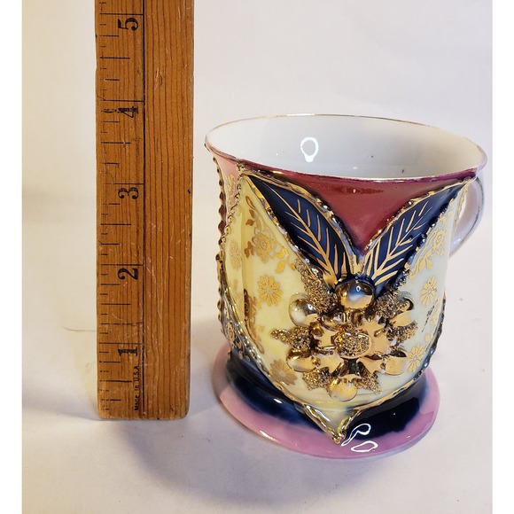 Karlsbad Cherub Lithophane Shaving Mug Pink Blue Gold - Picture 7 of 10